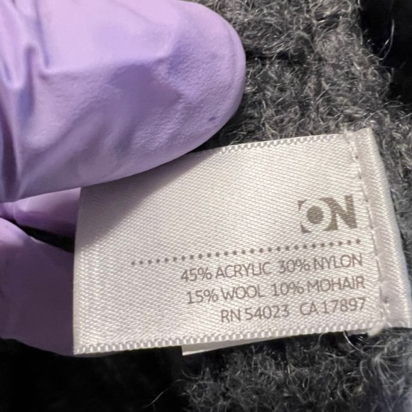 Old Navy Womens Gray Mohair Wool Blend Cowl Neck Tunic Knit Sweater Sz Medium - Picture 8 of 11